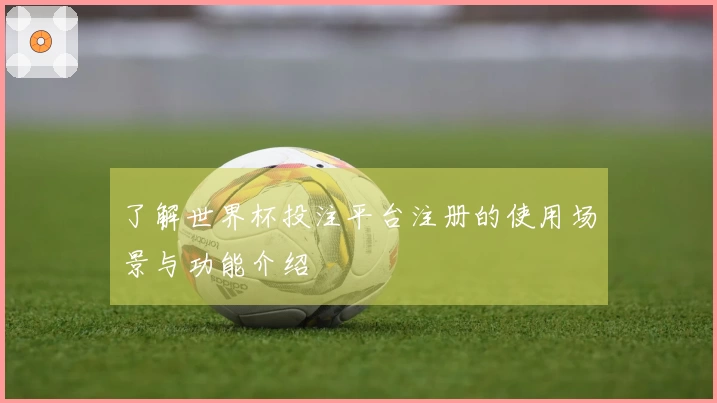 了解世界杯投注平台注册的使用场景与功能介绍